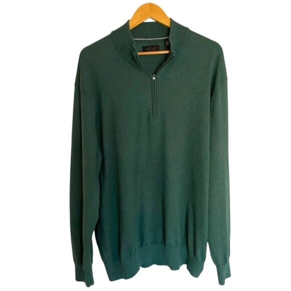 Greg Norman Green 1/4 Zip Pullover Sweater XXXLarge - Picture 1 of 4
